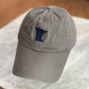 Minnesota State Embroidered Dad Hat Grey